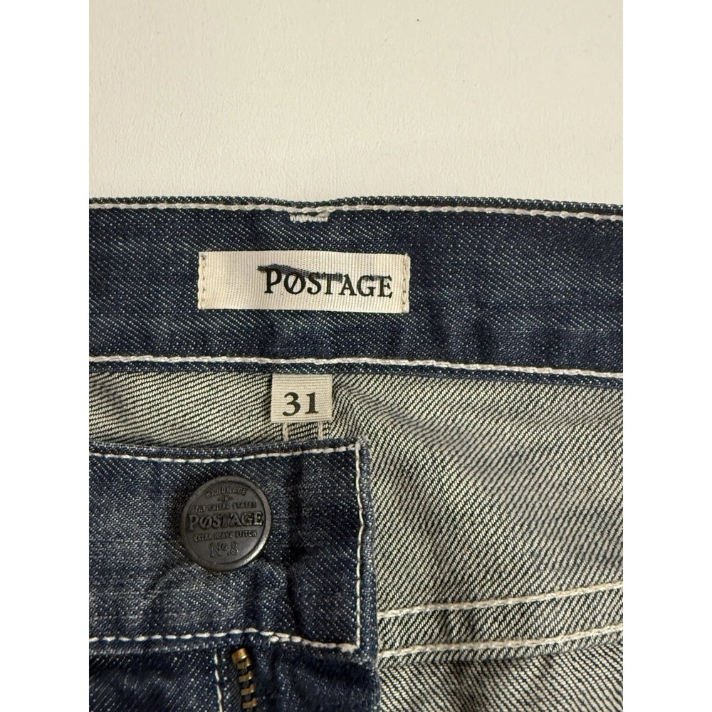 POSTAGE Mens Blue Denim Straight Leg Jeans Made in USA Size 31